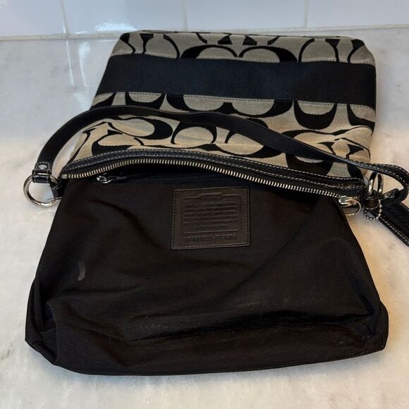 Coach Bag Purse Handbag Crossbody Bag Y2K Signature Logo Stripe File Swing Pack - Picture 12 of 15